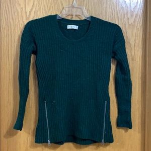 Abercrombie forest green zip sweater
